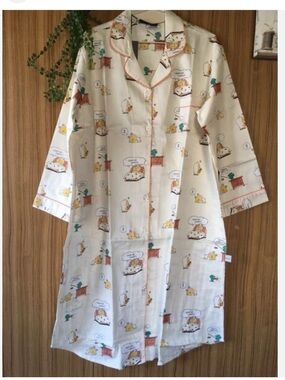 Kakao Friends Apeach 💯 Cotton Korean Kawaii Nightgown XS-L